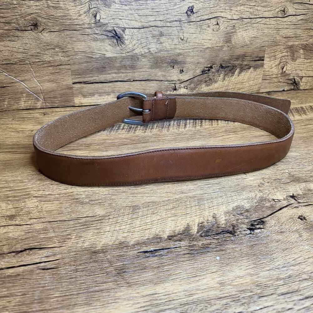 Kenneth Cole Tan brown leather adjustable belt sz 34 Mens - Picture 5 of 10